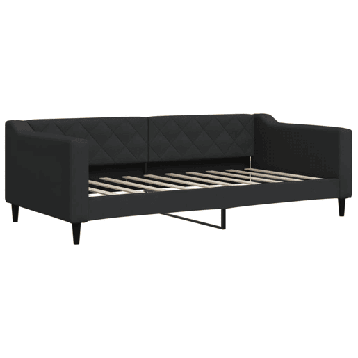 Sofá-cama, Sofá conversível 90x190 cm tecido preto