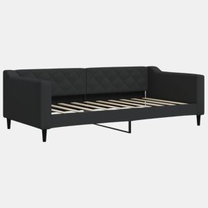 Sofá-cama, Sofá conversível 90x190 cm tecido preto