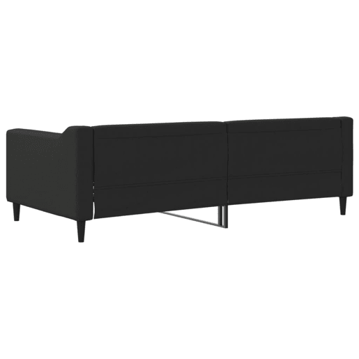 Sofá-cama, Sofá conversível 90x190 cm tecido preto