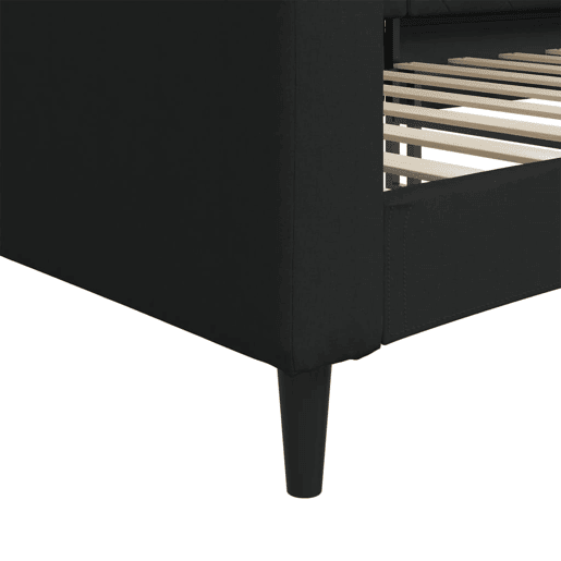 Sofá-cama, Sofá conversível 90x190 cm tecido preto