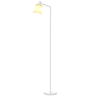 HOMCOM Candeeiro de Pé LED Regulável Candeeiro de Pé Sala Moderno com Ecrã Giratório 350° 3 Temperaturas de Cor 3000K4000K6500K e Lâmpada E27 para Quarto Escritório 45x21x148 cm Branco