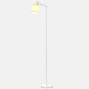 HOMCOM Candeeiro de Pé LED Regulável Candeeiro de Pé Sala Moderno com Ecrã Giratório 350° 3 Temperaturas de Cor 3000K4000K6500K e Lâmpada E27 para Quarto Escritório 45x21x148 cm Branco