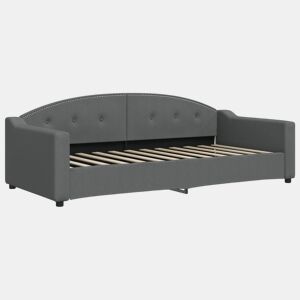 Sofá-cama, Sofá conversível 90x200 cm tecido cinzento-escuro