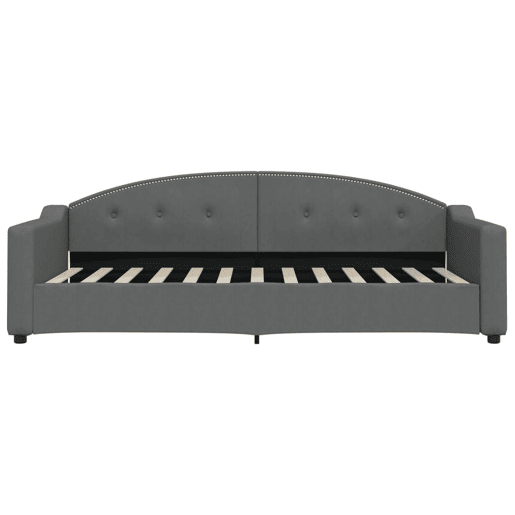Sofá-cama, Sofá conversível 90x200 cm tecido cinzento-escuro