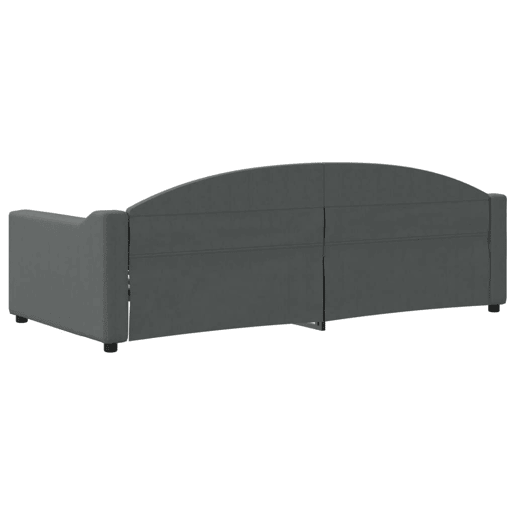 Sofá-cama, Sofá conversível 90x200 cm tecido cinzento-escuro