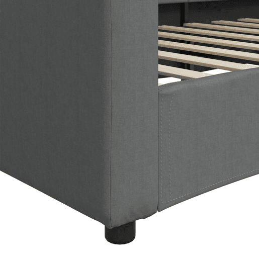 Sofá-cama, Sofá conversível 90x200 cm tecido cinzento-escuro