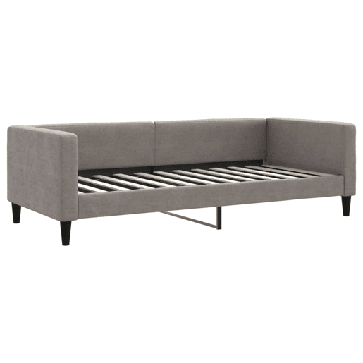 Sofá-cama, Sofá conversível 90x200 cm tecido cinzento-acastanhado