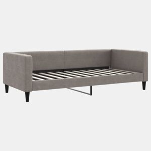 Sofá-cama, Sofá conversível 90x200 cm tecido cinzento-acastanhado