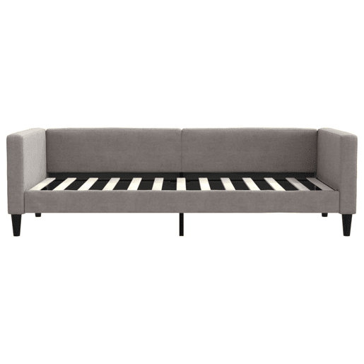 Sofá-cama, Sofá conversível 90x200 cm tecido cinzento-acastanhado