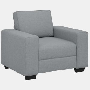 Poltrona, Sofá individual tecido 60 cm cinzento-claro