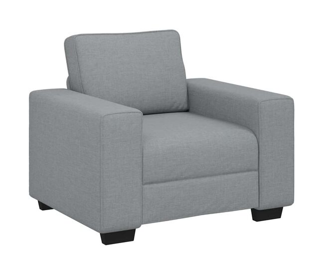 Sillón sofá - sofá individual tela gris claro 60 cm