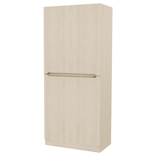 Armário roupeiro 70x40x170 cm - Porta dupla com pequeno compartimento - Cor madeira