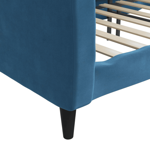 Sofá-cama, Sofá conversível 90x200 cm veludo azul Sofá-cama, Sofá conversível 90x200 cm veludo azul
