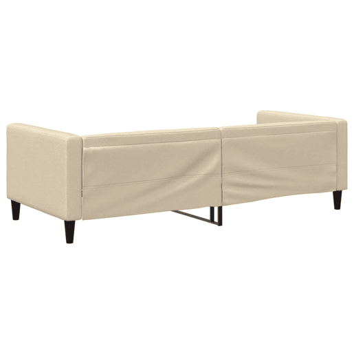 Sofá-cama, Sofá conversível 90x200 cm tecido cor creme