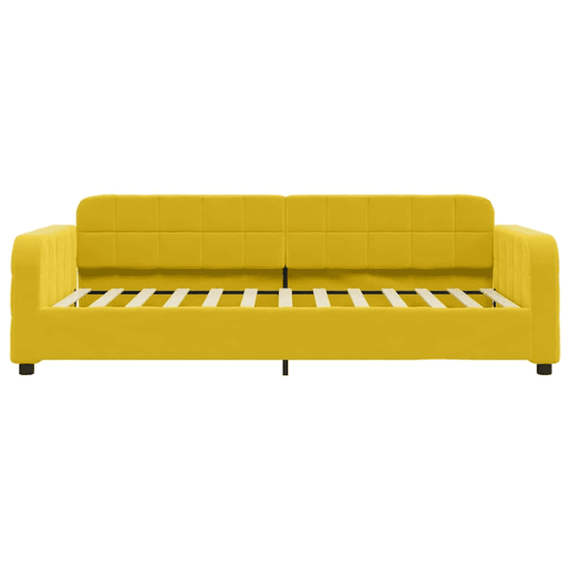 Sofá-cama, Sofá conversível 90x200 cm veludo amarelo