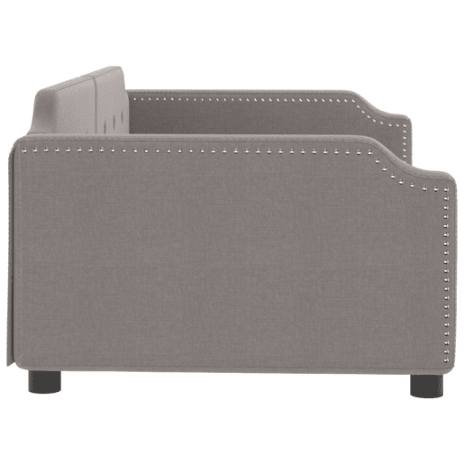 Sofá-cama, Sofá conversível 100x200 cm tecido cinzento-acastanhado Sofá-cama, Sofá conversível 100x200 cm tecido cinzento-acastanhado