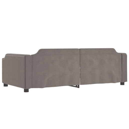 Sofá-cama, Sofá conversível 100x200 cm tecido cinzento-acastanhado Sofá-cama, Sofá conversível 100x200 cm tecido cinzento-acastanhado