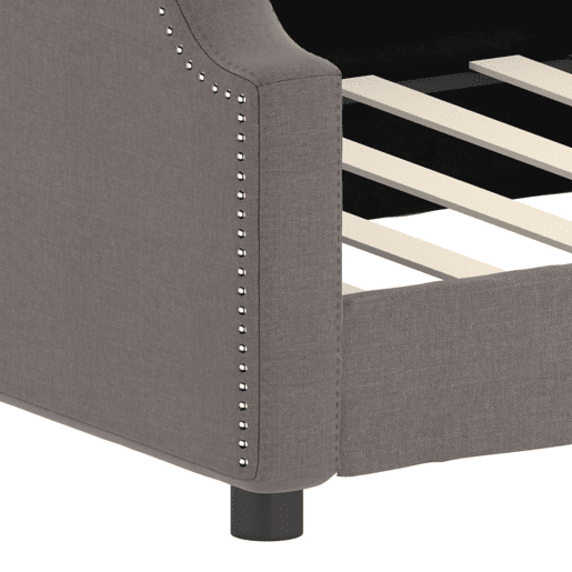 Sofá-cama, Sofá conversível 100x200 cm tecido cinzento-acastanhado Sofá-cama, Sofá conversível 100x200 cm tecido cinzento-acastanhado