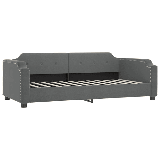 Sofá-cama, Sofá conversível 80x200 cm tecido cinzento-escuro