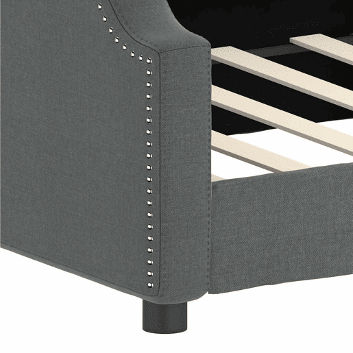 Sofá-cama, Sofá conversível 80x200 cm tecido cinzento-escuro