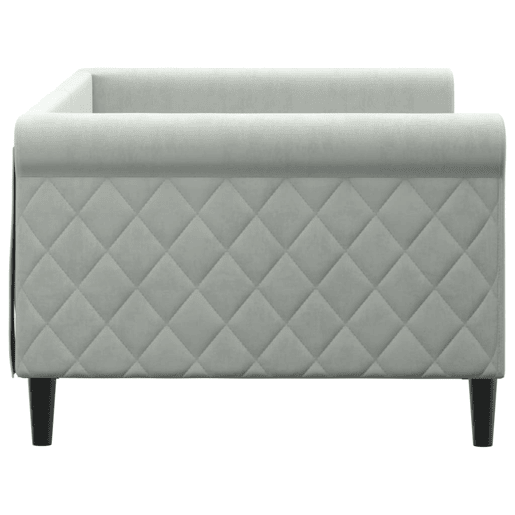 Sofá-cama, Sofá conversível 90x200 cm veludo cinzento-claro Sofá-cama, Sofá conversível 90x200 cm veludo cinzento-claro
