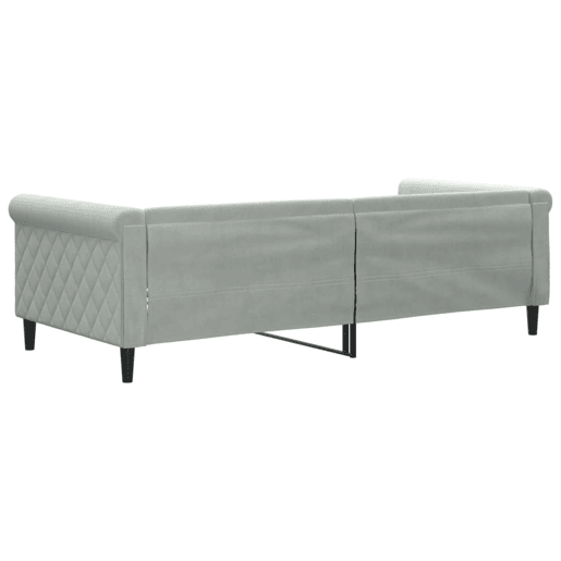 Sofá-cama, Sofá conversível 90x200 cm veludo cinzento-claro Sofá-cama, Sofá conversível 90x200 cm veludo cinzento-claro