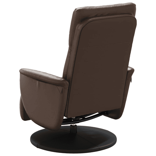 Poltrona reclinável - Poltrona relax c apoio de pés couro artificial castanho Poltrona reclinável - Poltrona relax c apoio de pés couro artificial castanho