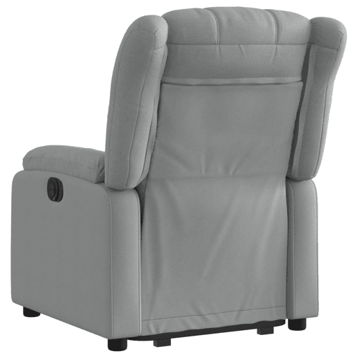 Poltrona reclinável - Poltrona relax elétrica tecido cinzento-claro