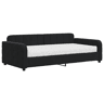 Sofá-cama, Sofá conversível com colchão 100x200 cm veludo preto