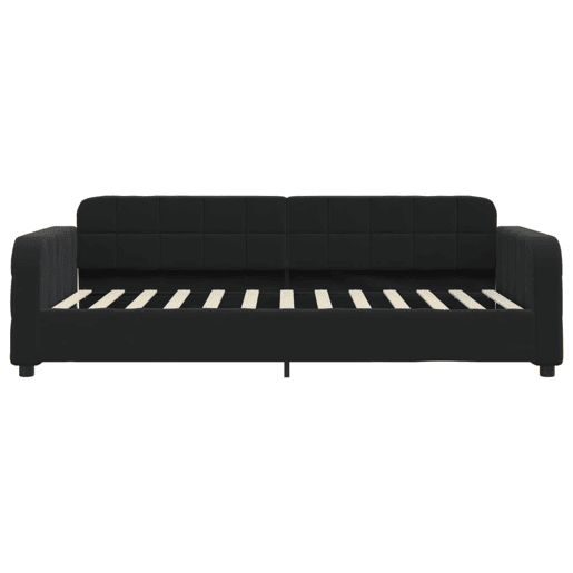 Sofá-cama, Sofá conversível com colchão 100x200 cm veludo preto
