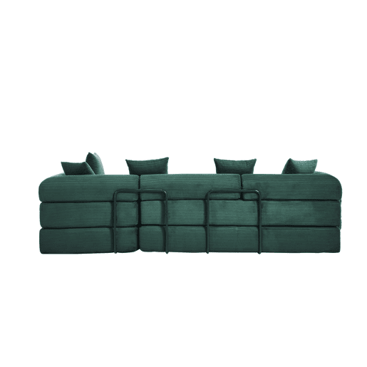 Sofá modular de 4 lugares - Com arrumação, funcionalidade modular, adequado para animais de estimação - Esmeralda Sofá modular de 4 lugares - Com arrumação, funcionalidade modular, adequado para animais de estimação - Esmeralda