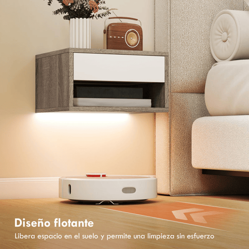 HOMCOM Conjunto de 2 Mesas de Cabeceira Flutuantes com Luzes LED RGB Controlo por APP Mesas de Cabeceira para Quarto com Gaveta Prateleira Aberta 37x32x21 cm Madeira e Branco HOMCOM Conjunto de 2 Mesas de Cabeceira Flutuantes com Luzes LED RGB Controlo por APP Mesas de Cabeceira para Quarto com Gaveta Prateleira Aberta 37x32x21 cm Madeira e Branco