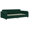 Sofá-cama, Sofá conversível 90x200 cm veludo verde-escuro