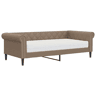 Sofá-cama, Sofá conversível com colchão 90x200 cm couro artificial cappuccino
