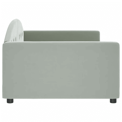 Sofá-cama, Sofá conversível 100x200 cm veludo cinzento-claro Sofá-cama, Sofá conversível 100x200 cm veludo cinzento-claro