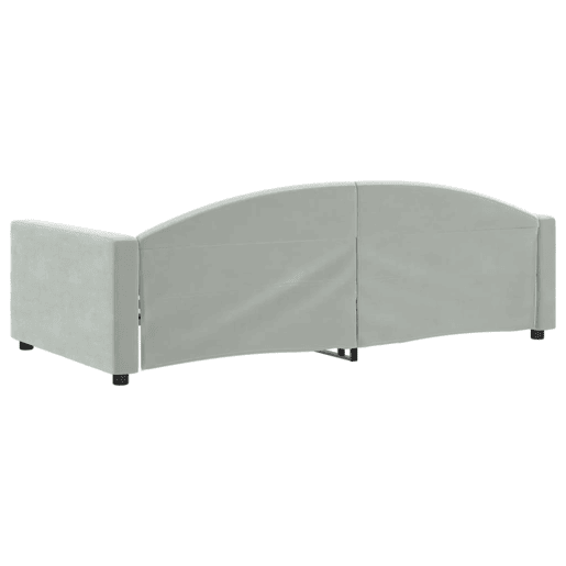 Sofá-cama, Sofá conversível 100x200 cm veludo cinzento-claro Sofá-cama, Sofá conversível 100x200 cm veludo cinzento-claro