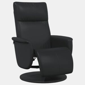 Cadeira reclinável - Poltrona relax com apoio de pés couro artificial preto