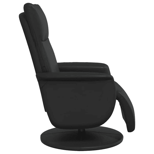 Cadeira reclinável - Poltrona relax com apoio de pés couro artificial preto