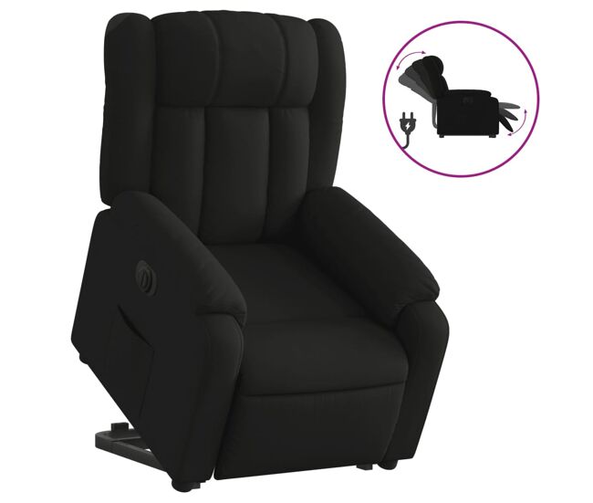 Sillón eléctrico reclinable elevable - sillón relax de tela negro