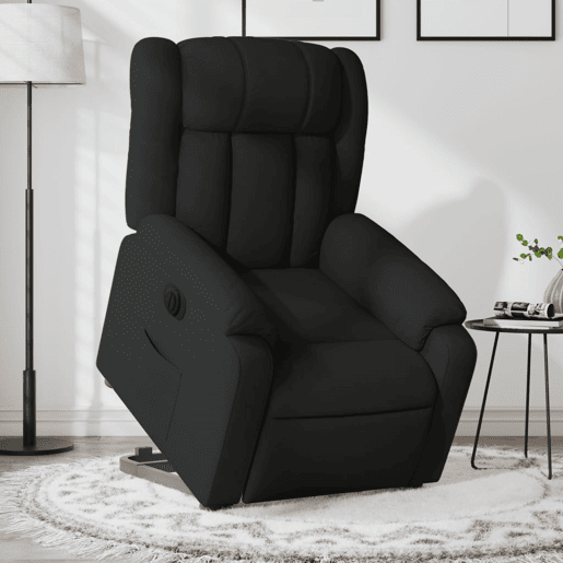 Poltrona reclinável - Poltrona relax elétrica tecido preto