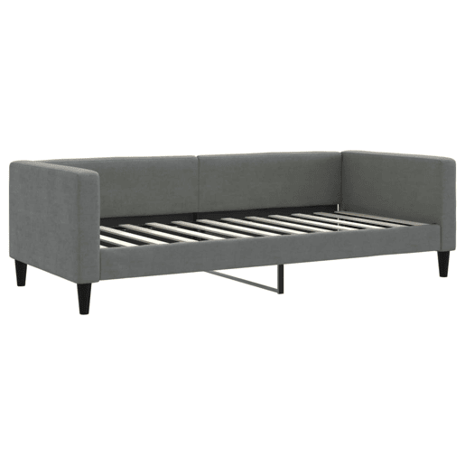 Sofá-cama, Sofá conversível 90x200 cm tecido cinzento-escuro