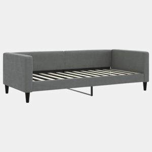 Sofá-cama, Sofá conversível 90x200 cm tecido cinzento-escuro