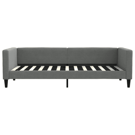 Sofá-cama, Sofá conversível 90x200 cm tecido cinzento-escuro