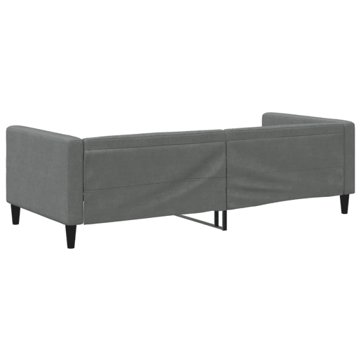 Sofá-cama, Sofá conversível 90x200 cm tecido cinzento-escuro