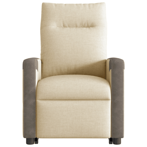 Poltrona reclinável - Poltrona relax elétrica tecido cor creme