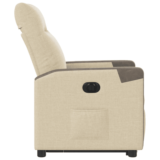 Poltrona reclinável - Poltrona relax elétrica tecido cor creme