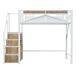 Cama alta para niños 255x145 Cama alta para niños 255x145 Blanco