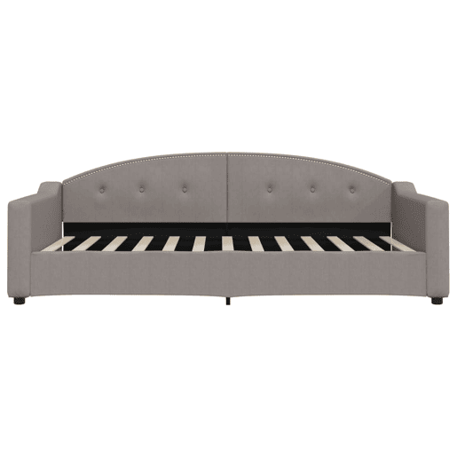 Sofá-cama, Sofá conversível 100x200 cm tecido cinzento-acastanhado