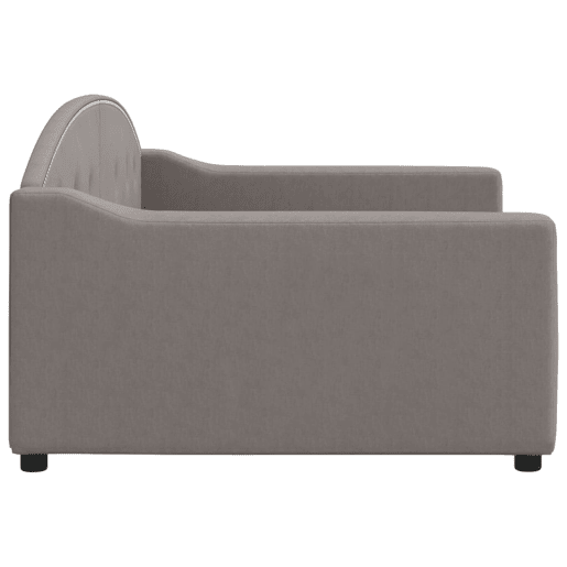 Sofá-cama, Sofá conversível 100x200 cm tecido cinzento-acastanhado