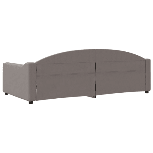 Sofá-cama, Sofá conversível 100x200 cm tecido cinzento-acastanhado